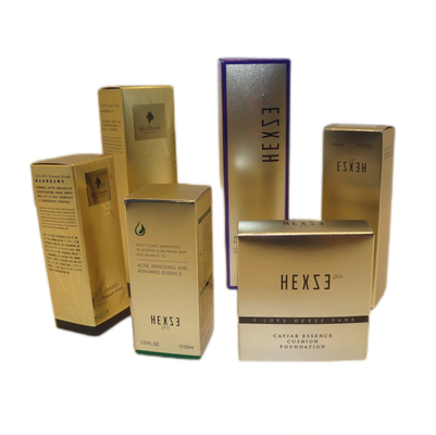 ROHS FSC Cosmetic Paper Box Packaging for Bottles Jars 375g silver Paper Material