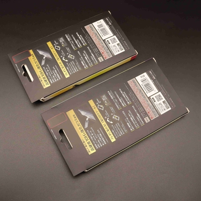 Charming Black Paper Retail Package Box For Tempered Glass Screen Protector