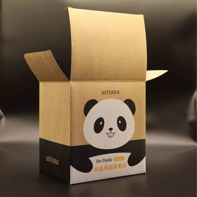 Umweltfreundliche, recycelbare Kraft-Wellpappen-Mailer-Versandbox, matte Folie