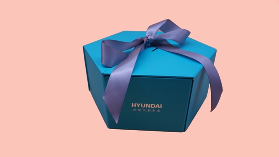 Doppeltes flattert steife Luxuskästen, Hexagon-Geschenkbox ausglich PMS-UVdrucken