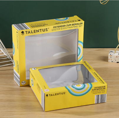4C PMS glich Toy Packaging Box mit Wellpappematerial Fenster-e-Flöte aus